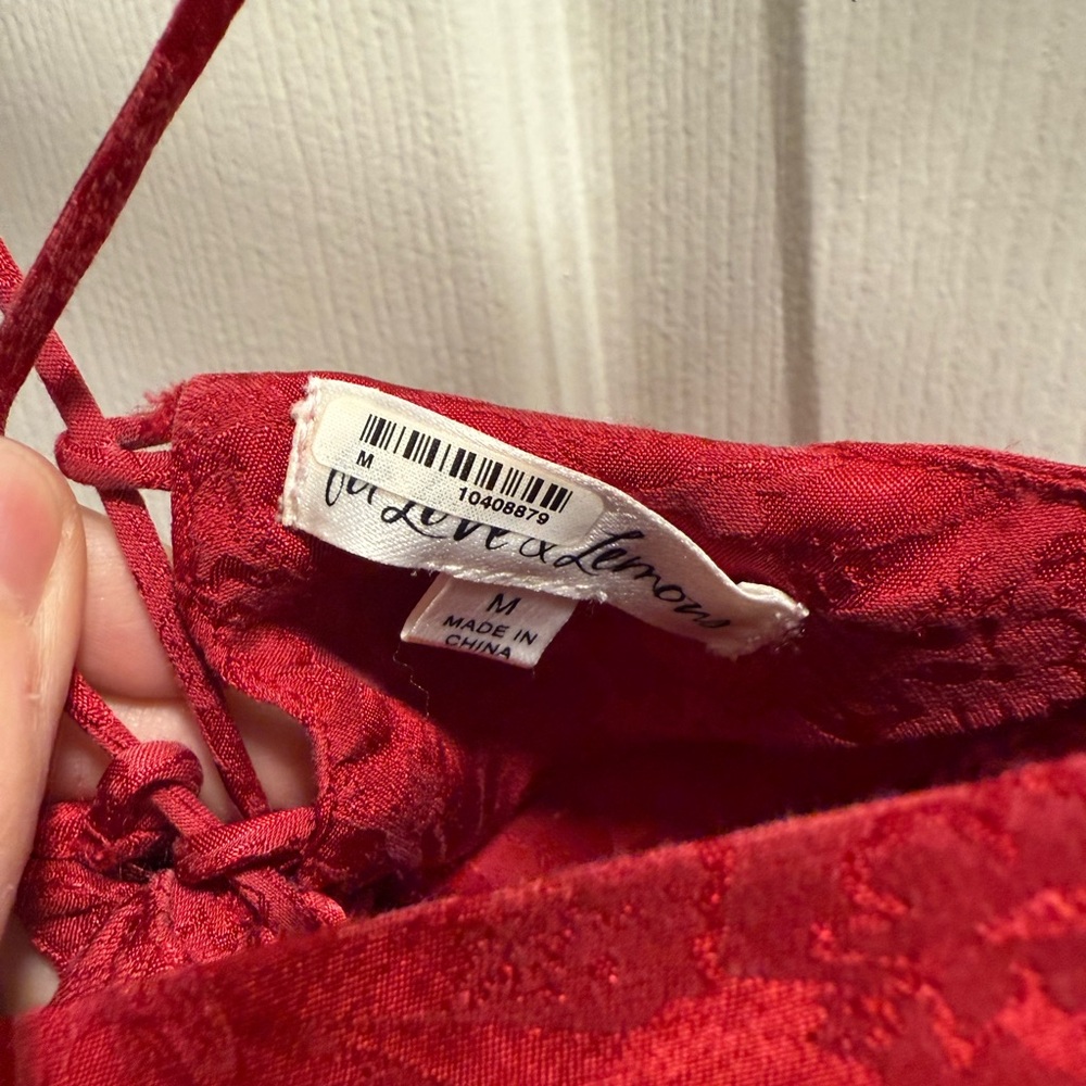 For Love & Lemons - Red Gabrielle Mini Dress - Size M - Picture 6 of 8